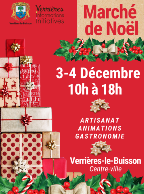 Affiche Marché de Noël Verrières-le-Buisson